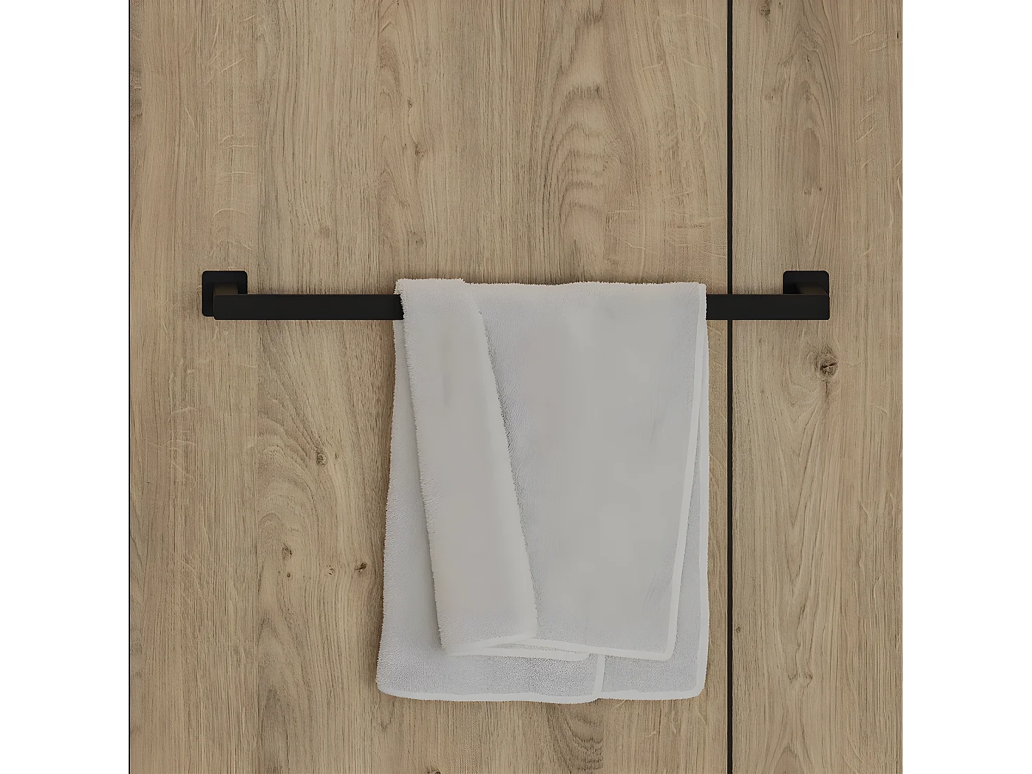 Porte-serviettes 1 Barre Fixe Nelson, 62 Cm Laiton couleur : Noir Mat