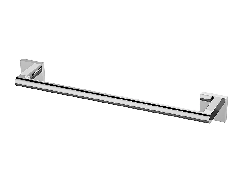 Porte-serviettes 1 Barre Fixe Tyber, 45 Cm Laiton couleur : Chrome