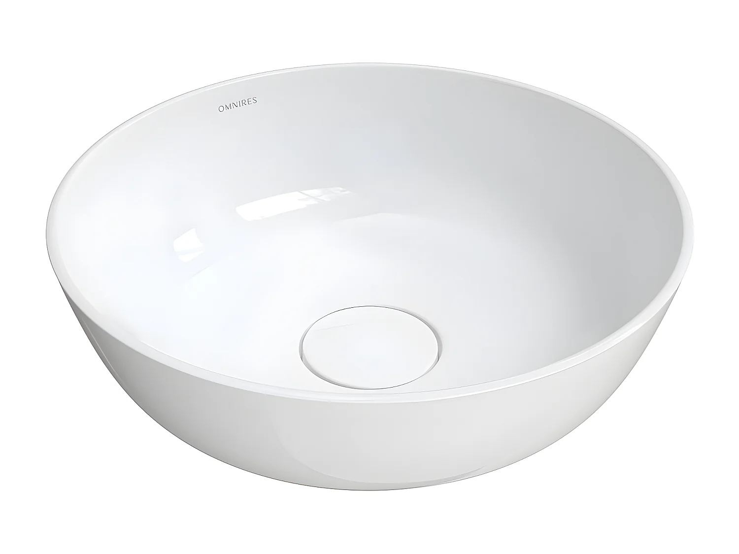 Vasque à poser SILK 40 blanc brillant bonde de vidage incluse