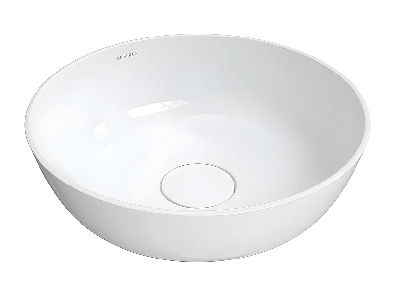 Vasque à poser SILK 40 blanc brillant bonde de vidage incluse