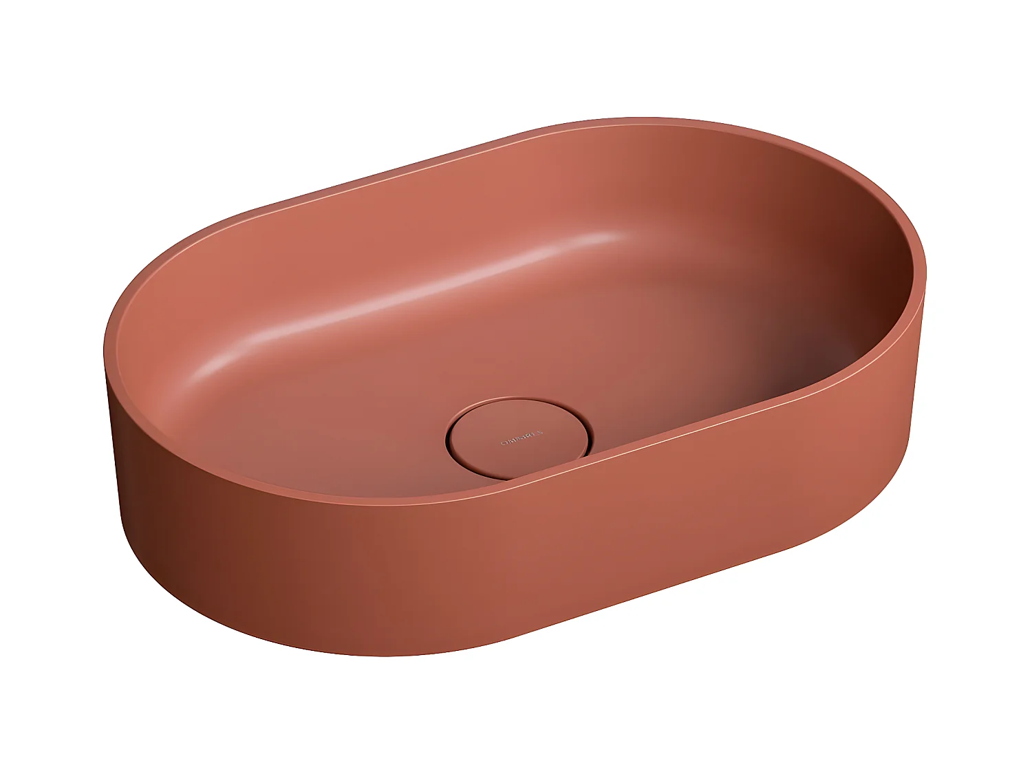 Vasque a poser OVO M+ couleur  terre cuite 55 x 36
