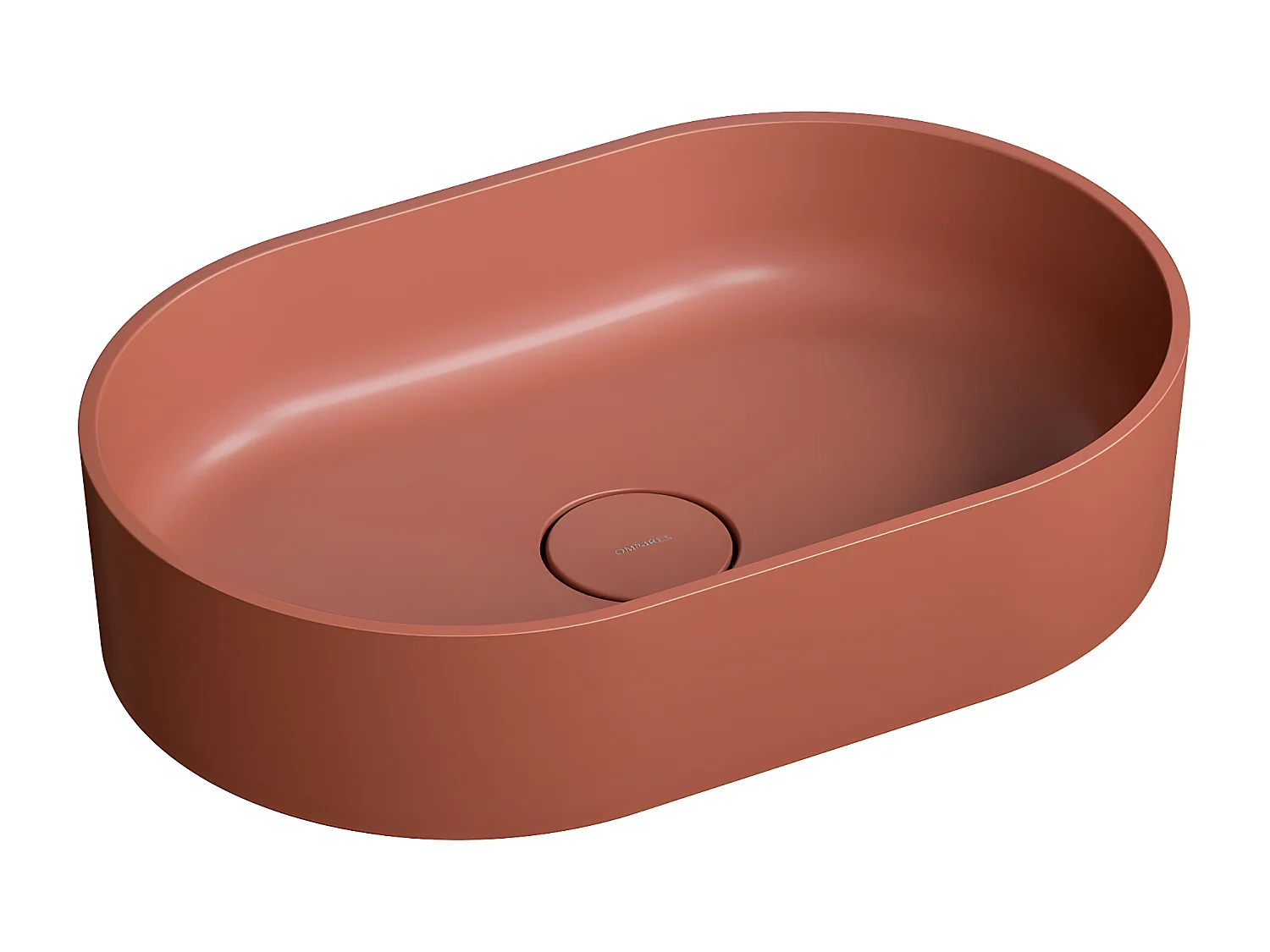 Vasque a poser OVO M+ couleur  terre cuite 55 x 36