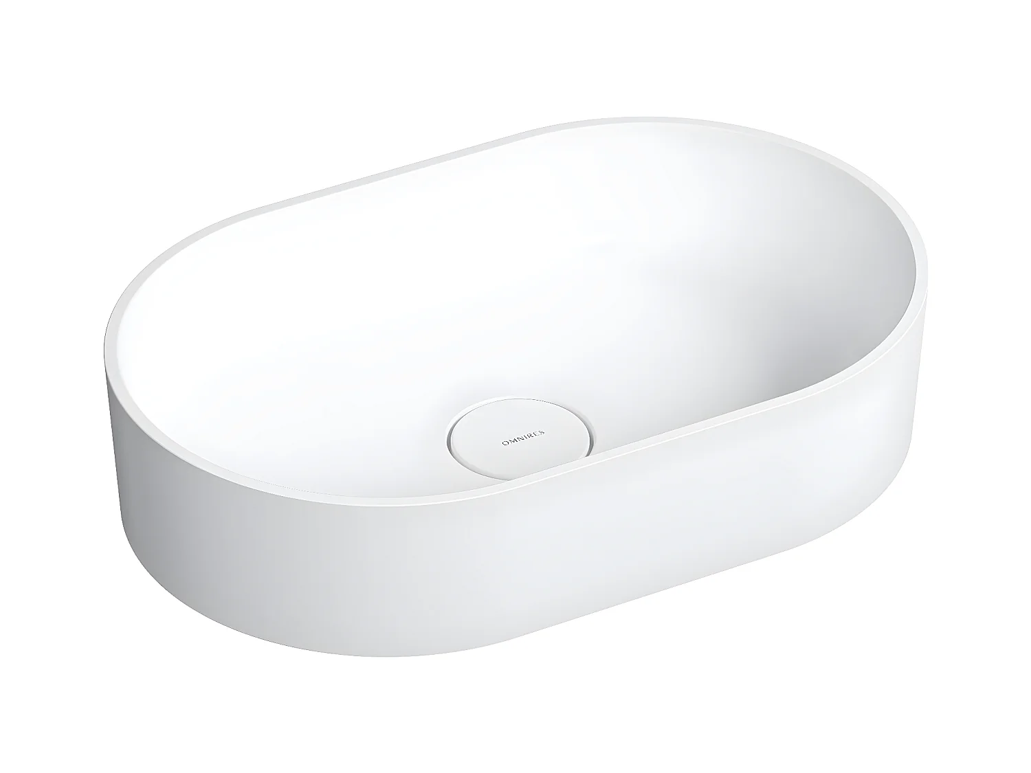Vasque a poser OVO M+ couleur blanc mat  55 x 36 cm