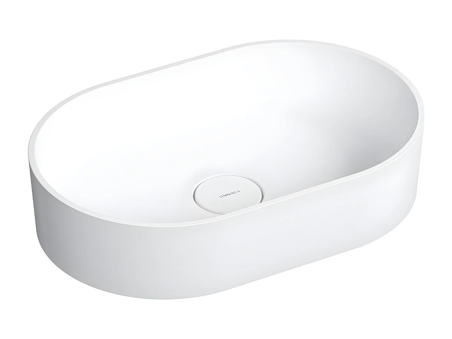 Vasque a poser OVO M+ couleur blanc mat  55 x 36 cm