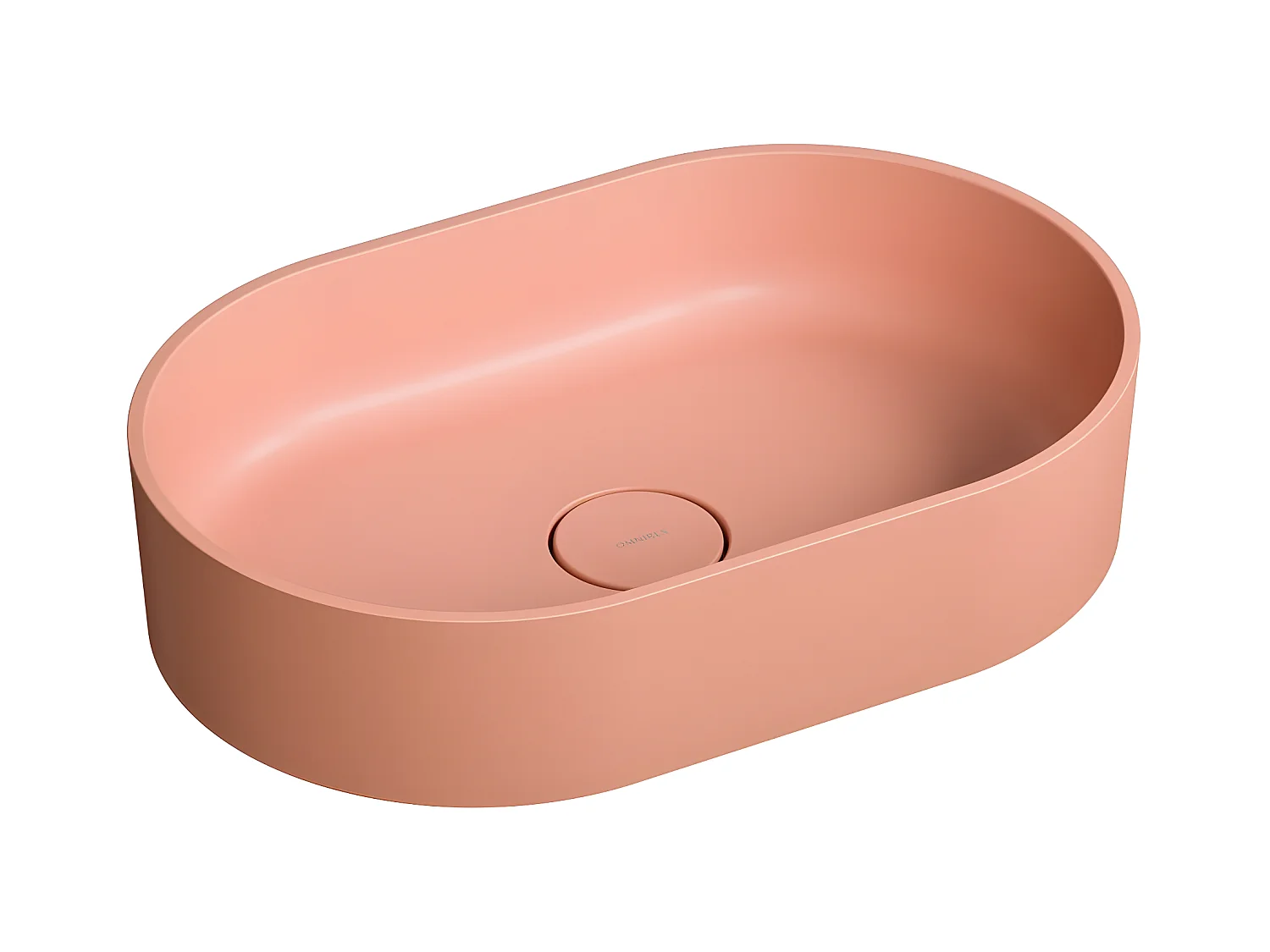 Vasque a poser OVO M+ couleur  corail  55 x 36 cm