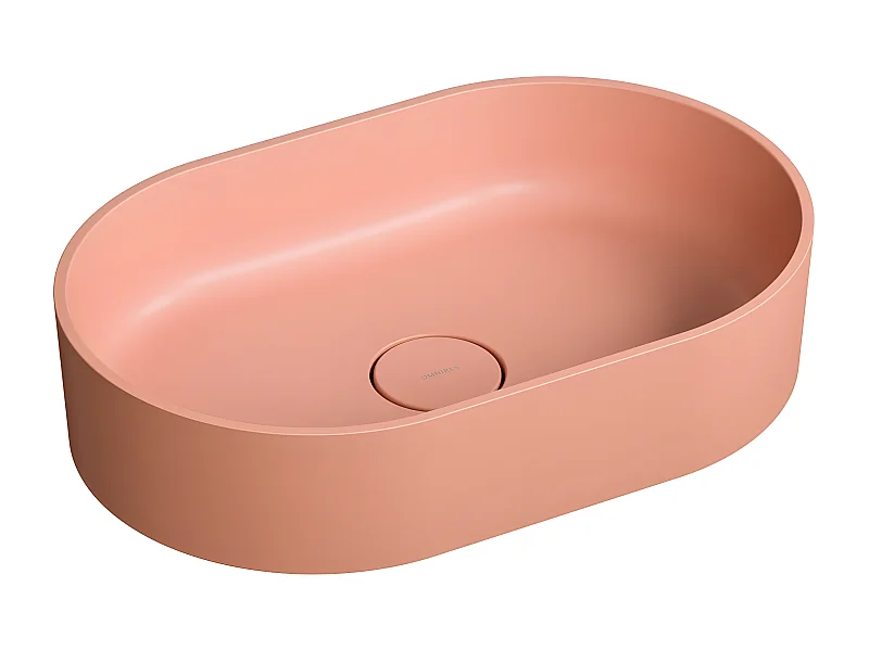 Vasque a poser OVO M+ couleur  corail  55 x 36 cm