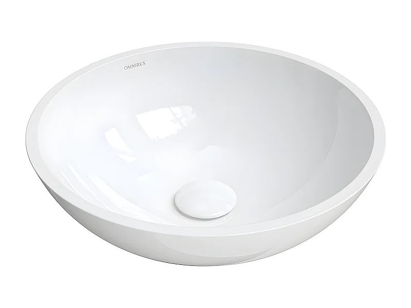 Vasque à poser RODOS ø41,2 cm  blanc brillant