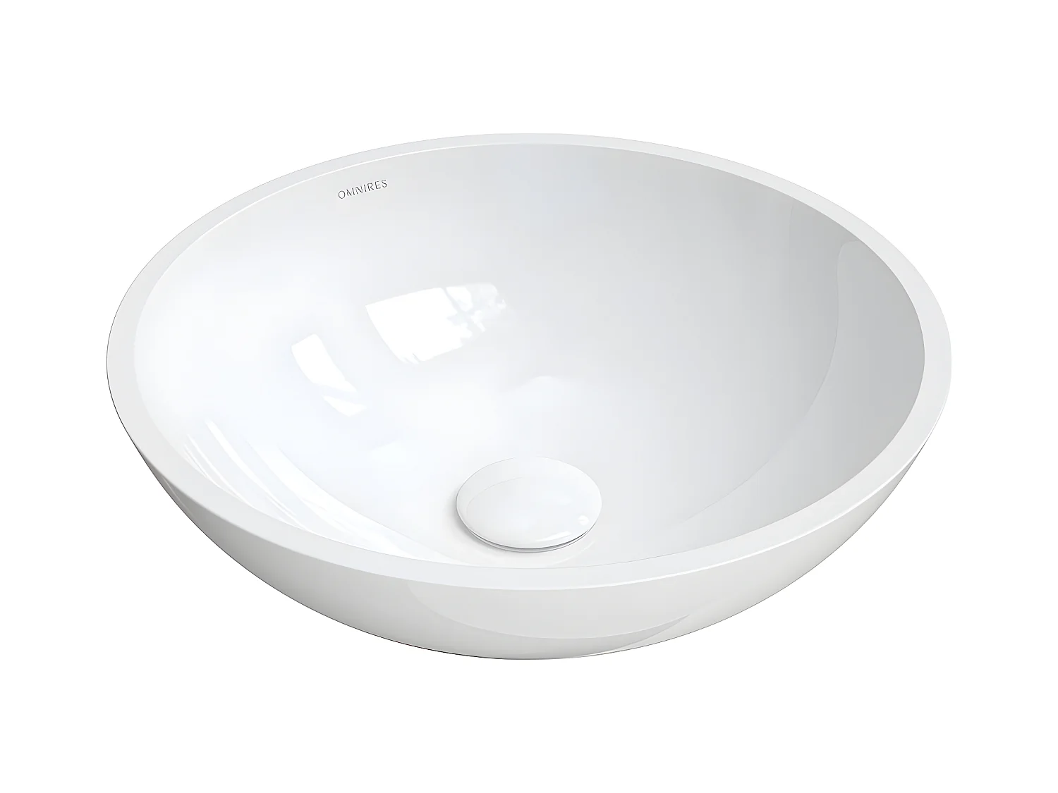 Vasque à poser RODOS ø41,2 cm  blanc brillant