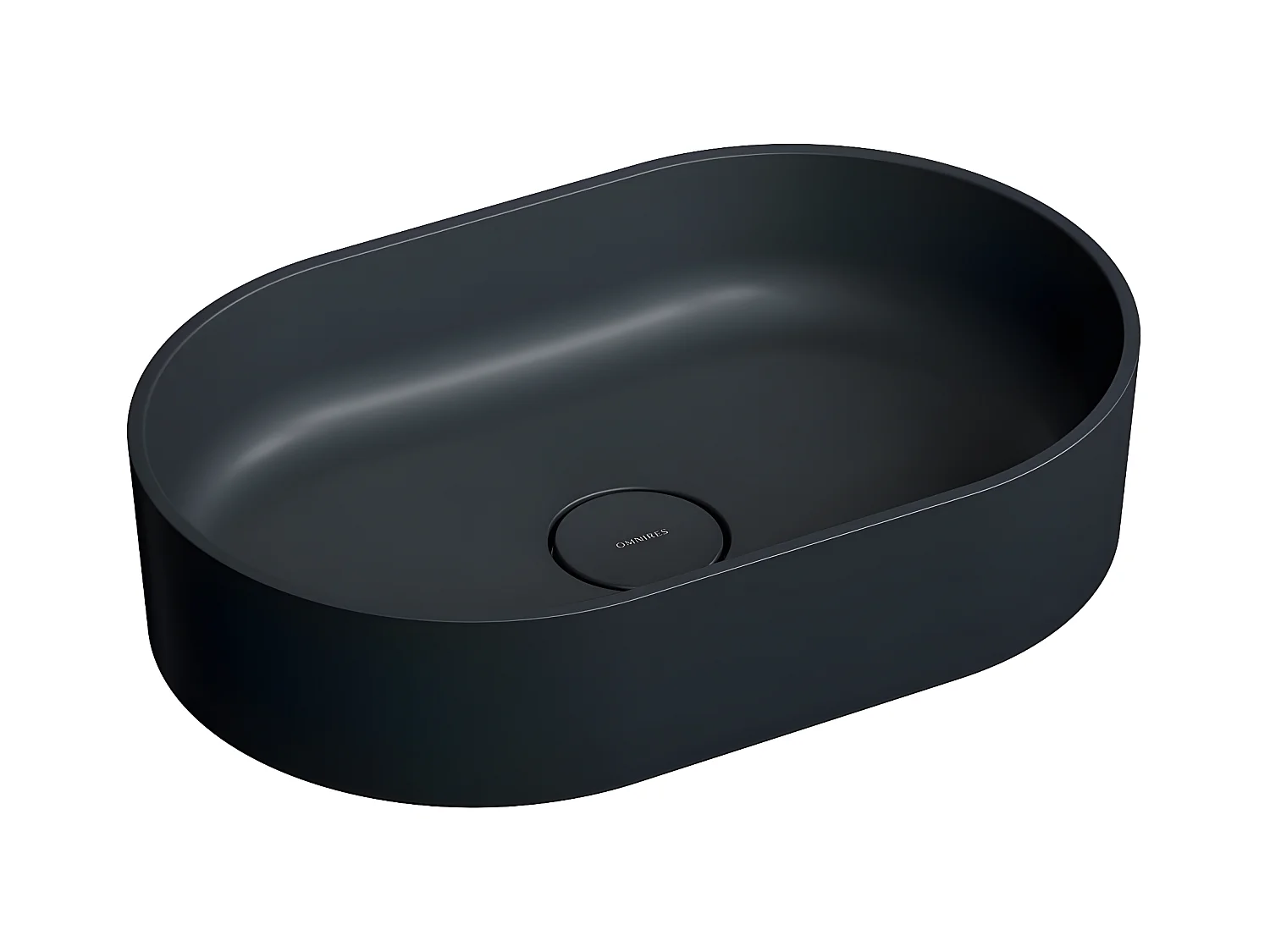 Vasque a poser OVO M+ couleur  Black Lava  55 x 36 cm