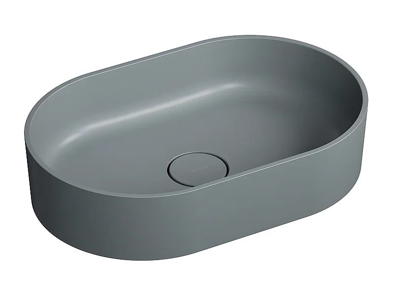 Vasque a poser OVO M+ couleur  gris cendré  55 x 36 cm