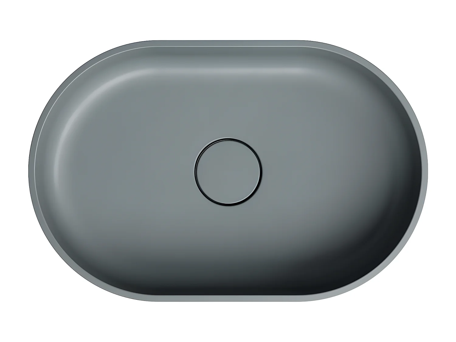 Vasque a poser OVO M+ couleur  gris cendré  55 x 36 cm