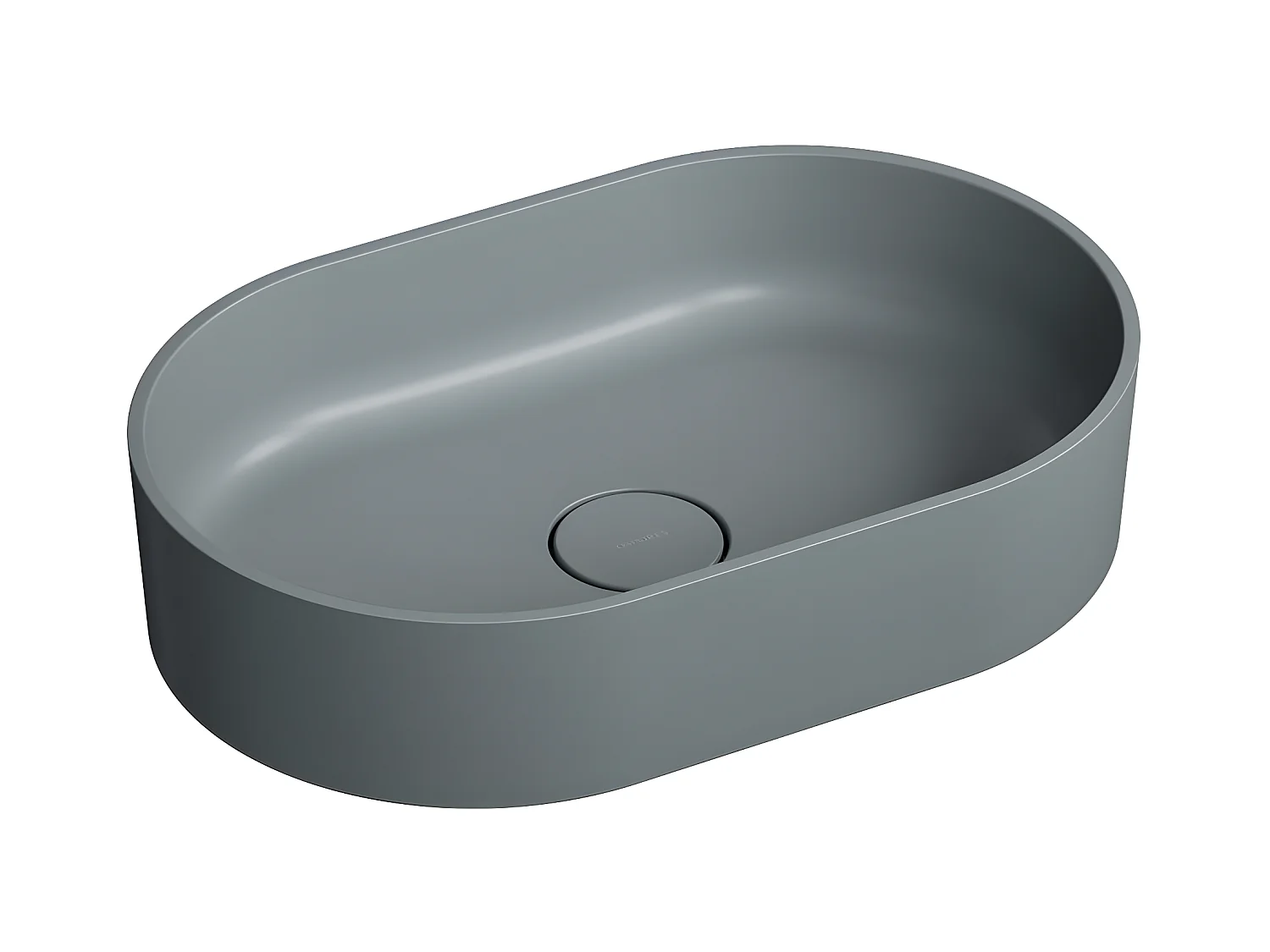 Vasque a poser OVO M+ couleur  gris cendré  55 x 36 cm