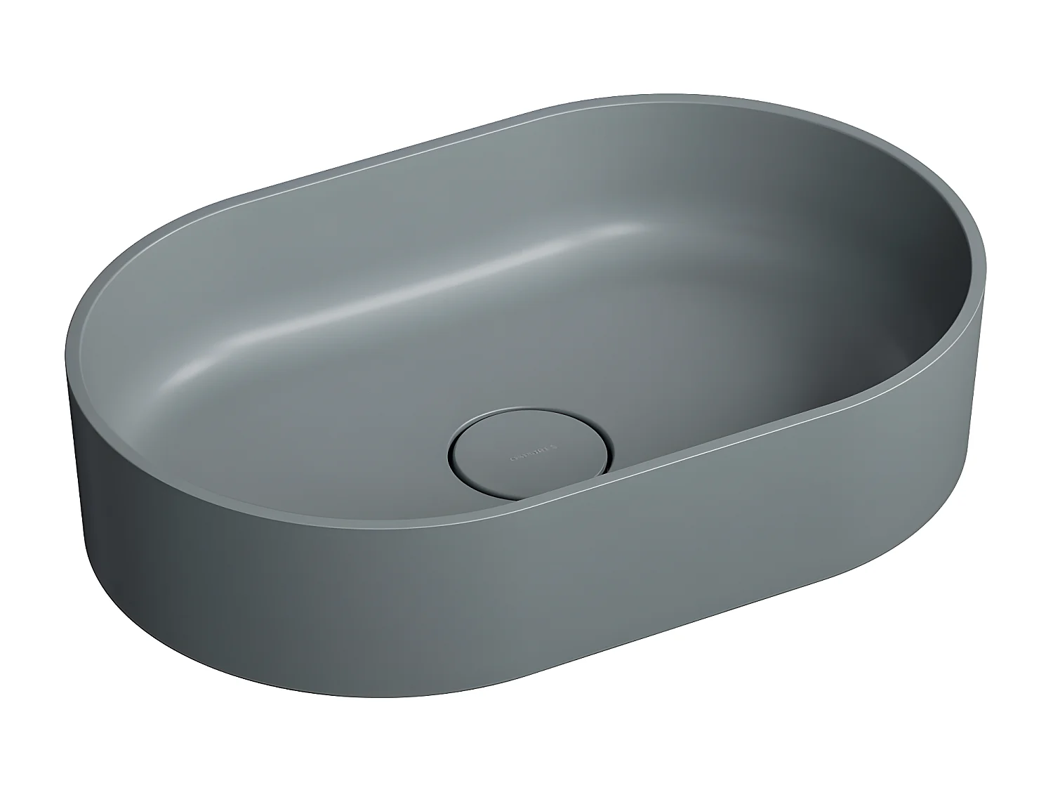 Vasque a poser OVO M+ couleur  gris cendré  55 x 36 cm