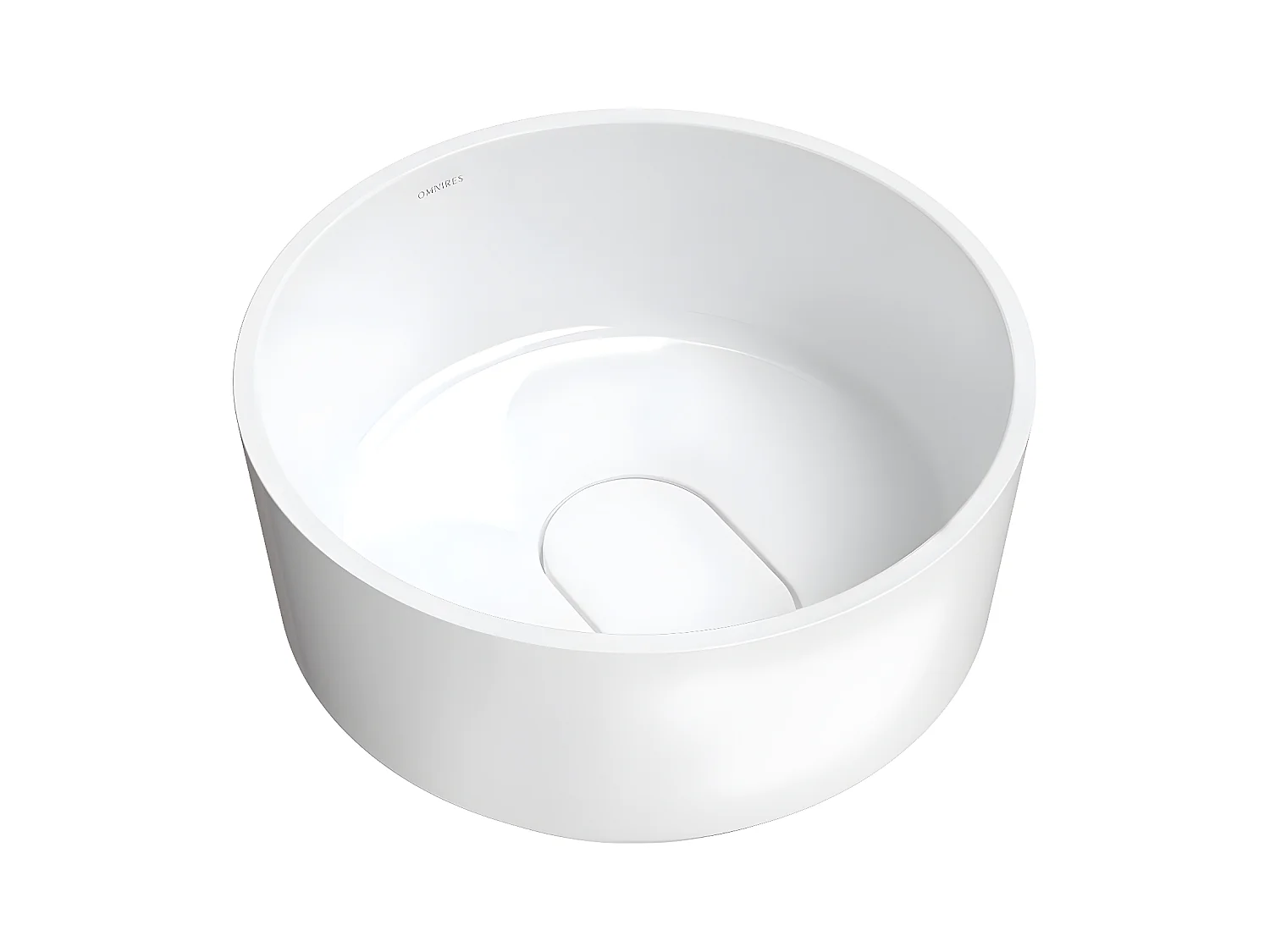 Vasque à poser  ø42 cm CADENCE blanc brillant bonde de vidage blanche incluse