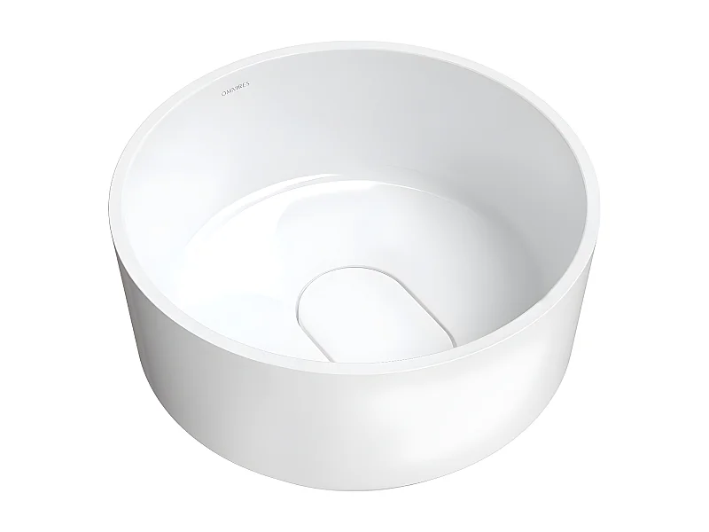 Vasque à poser  ø42 cm CADENCE blanc brillant bonde de vidage blanche incluse