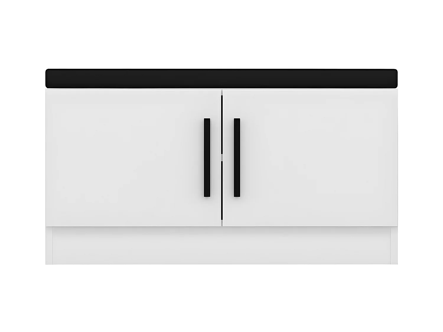 Zapatero Kailua A137, Blanco|Negro, 90x50x35cm, Aglomerado laminado