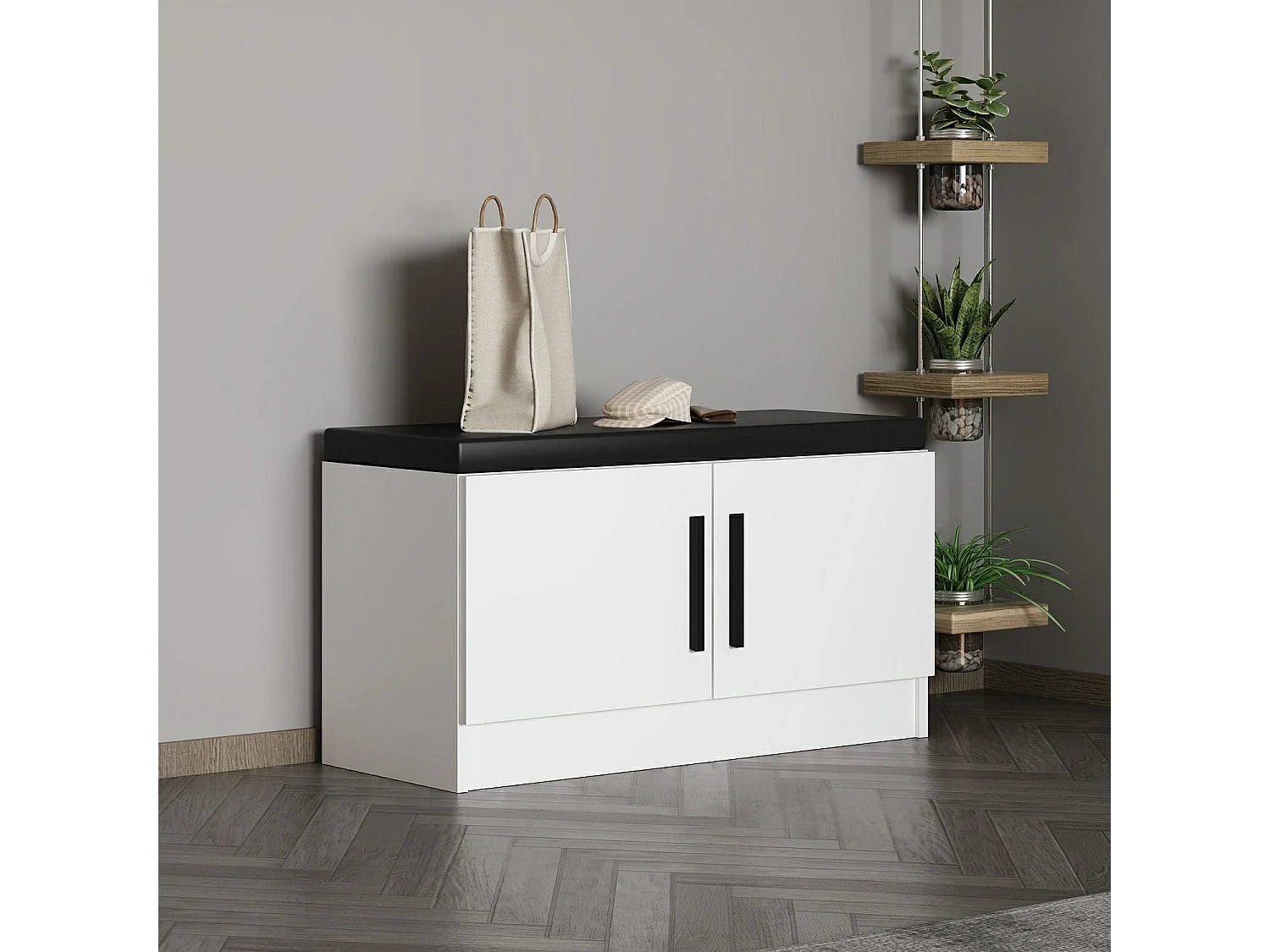 Meuble à chaussures Maresa L90cm Bois Blanc