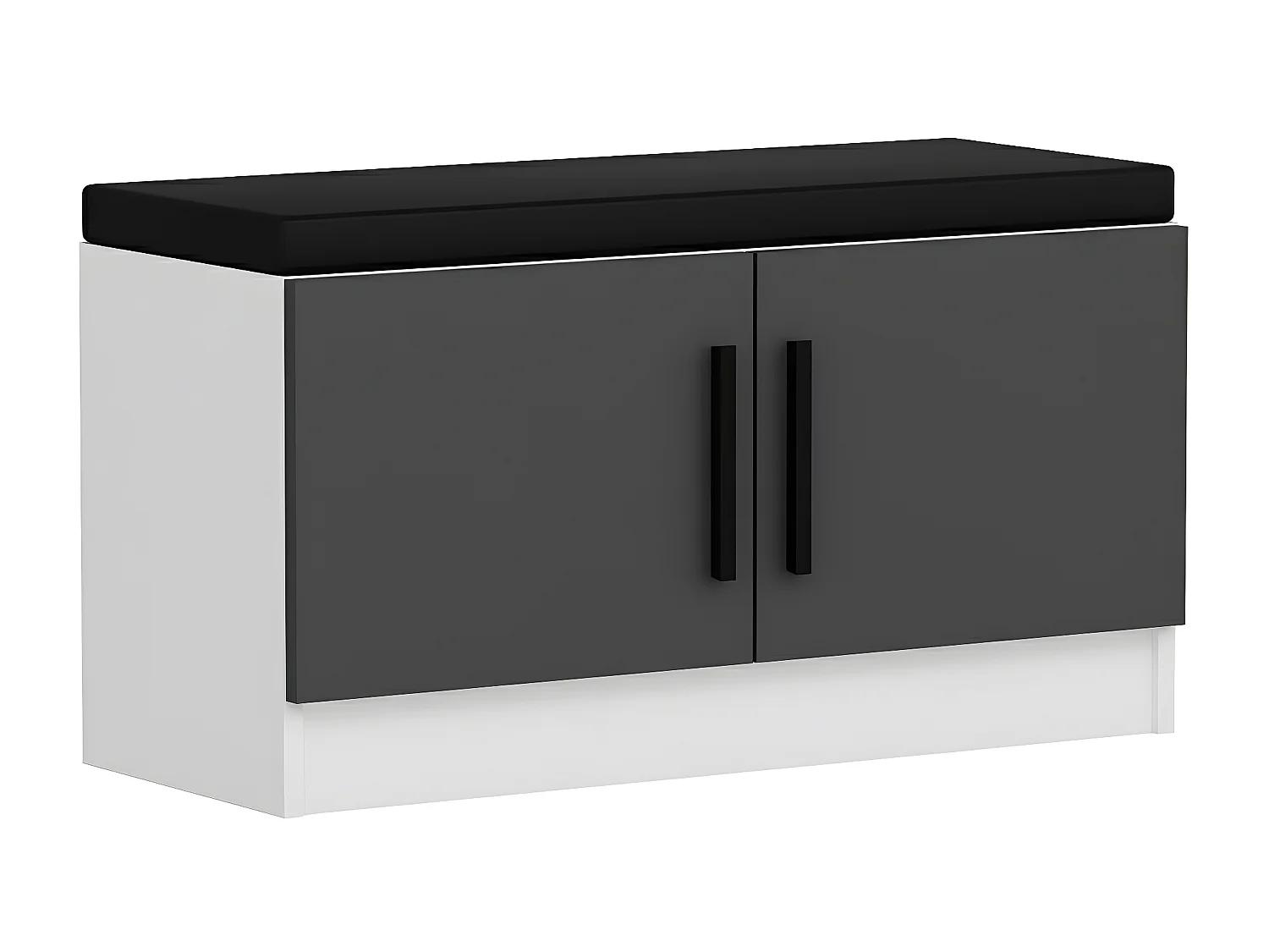 Zapatero Kailua A137, Blanco|Antracita, 90x50x35cm, Aglomerado laminado