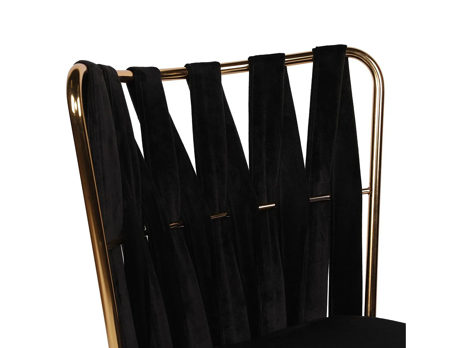 Lot de 2 chaises Scribe Métal Or et Velours Noir