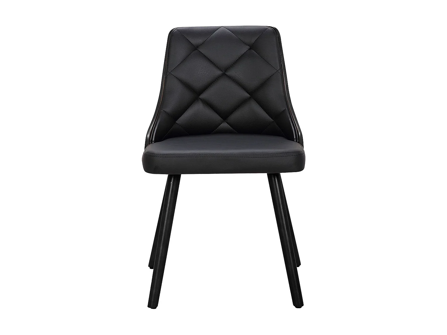 Lot de 6 chaises scandinaves Lalix Bois Noir et Simili Noir