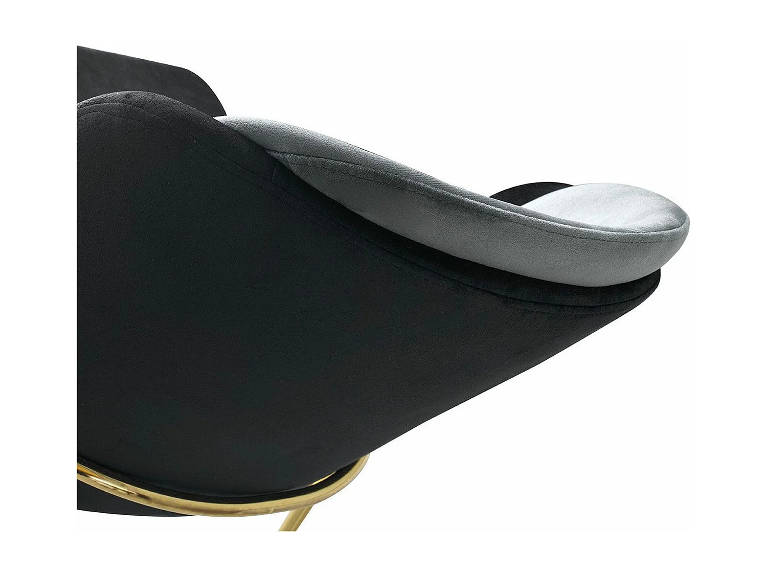 Lot de 2 chaises Kymil Métal Or et Velours Noir