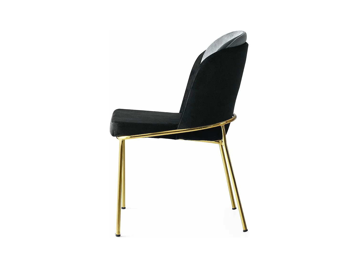 Lot de 2 chaises Kymil Métal Or et Velours Noir