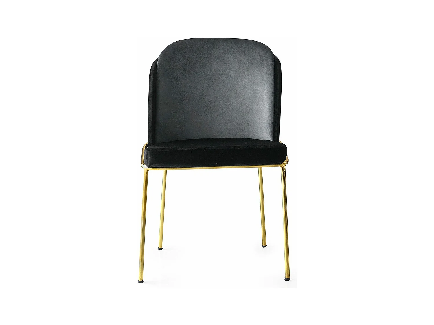Lot de 2 chaises Kymil Métal Or et Velours Noir