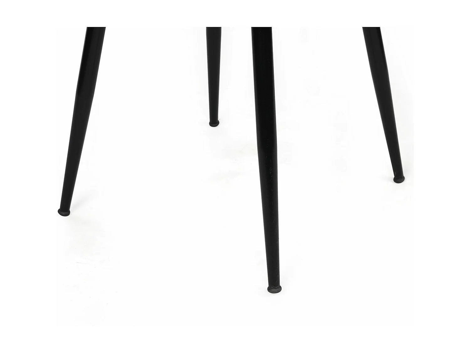 Lot de 2 chaises Scribe Métal Noir et Velours Blanc crème