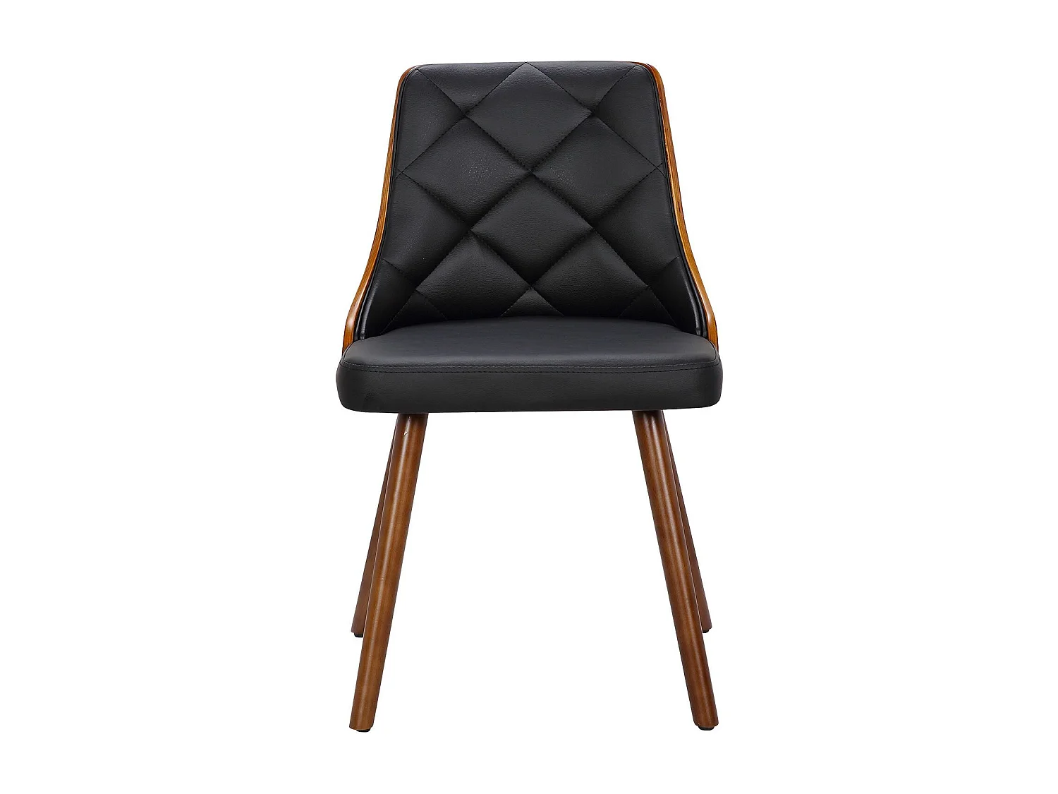 Lot de 8 chaises scandinaves Lalix Bois Noisette et Noir