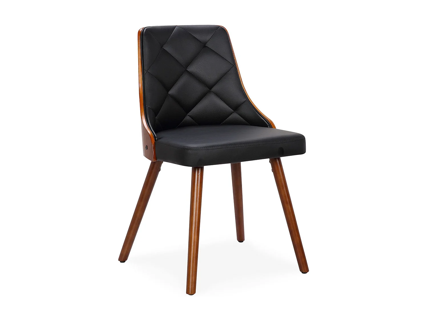 Lot de 8 chaises scandinaves Lalix Bois Noisette et Noir