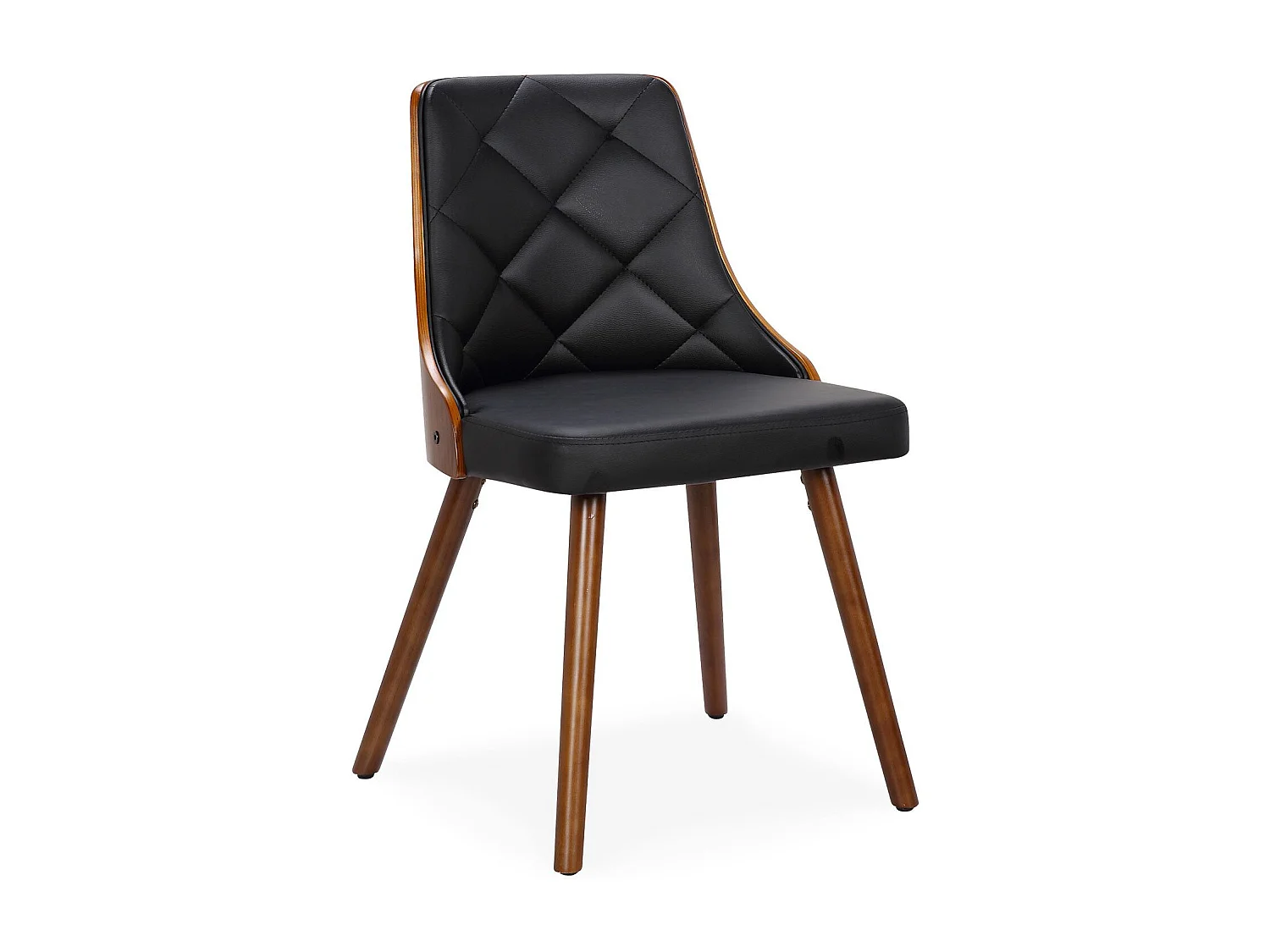 Lot de 8 chaises scandinaves Lalix Bois Noisette et Noir