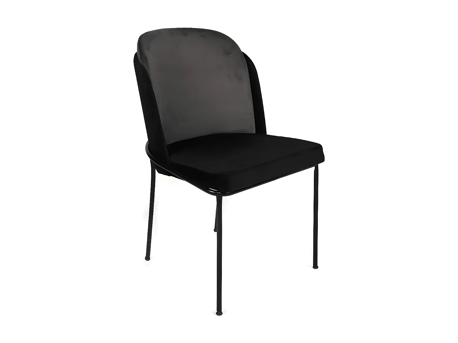 Lot de 2 chaises Kymil Métal et Velours Gris