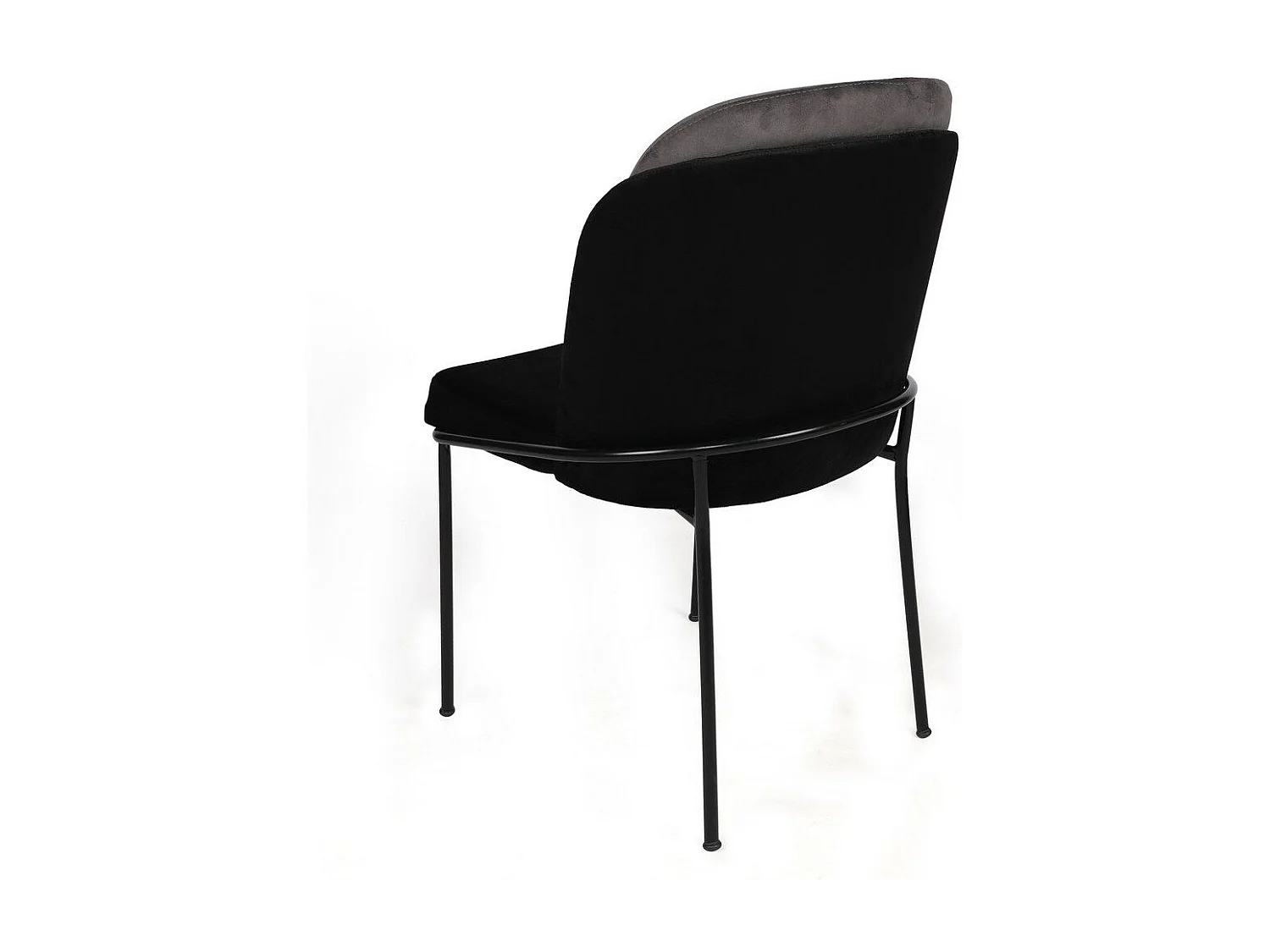 Lot de 2 chaises Kymil Métal et Velours Gris