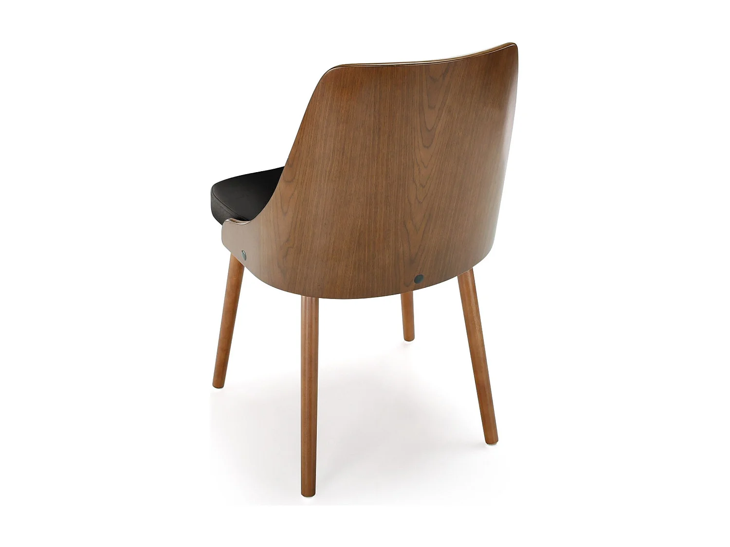 Lot de 6 chaises scandinaves Lalix Bois Noisette et Noir