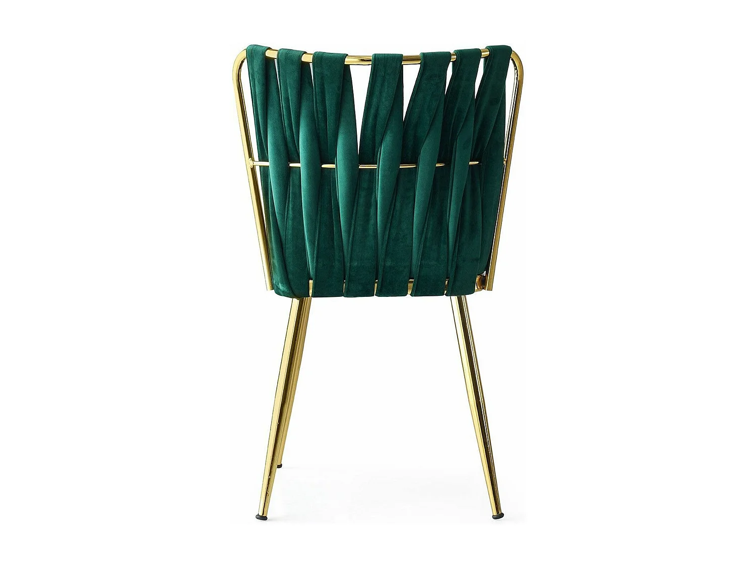 Lot de 4 chaises Scribe Métal Or et Velours Vert