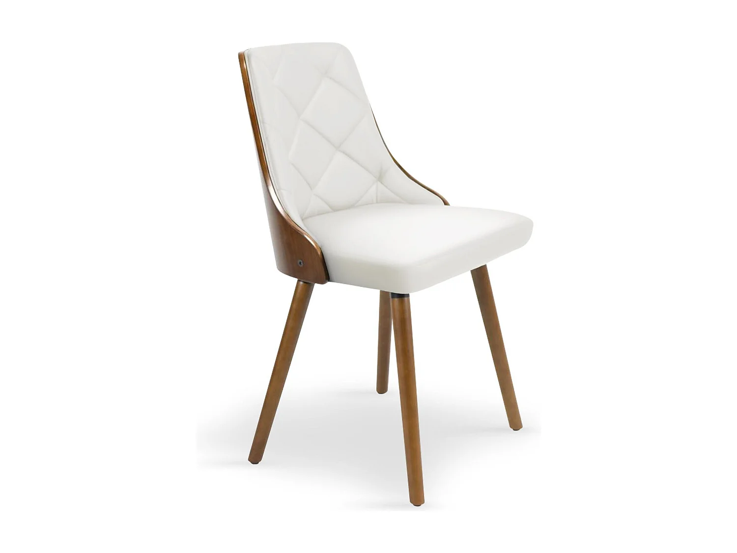 Lot de 6 chaises scandinaves Lalix Bois Noisette et Blanc