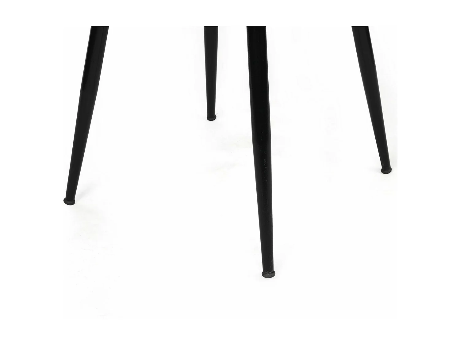 Lot de 4 chaises Scribe Métal Noir et Velours Marron clair