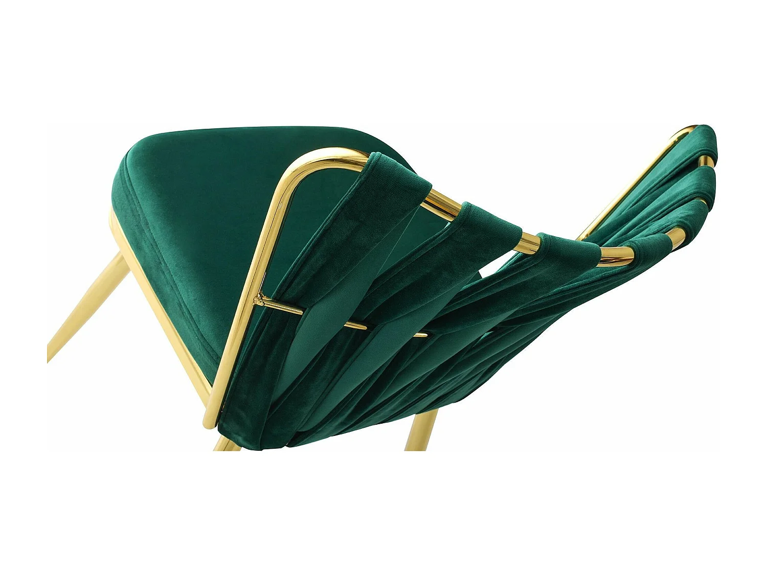 Lot de 2 chaises Scribe Métal Or et Velours Vert