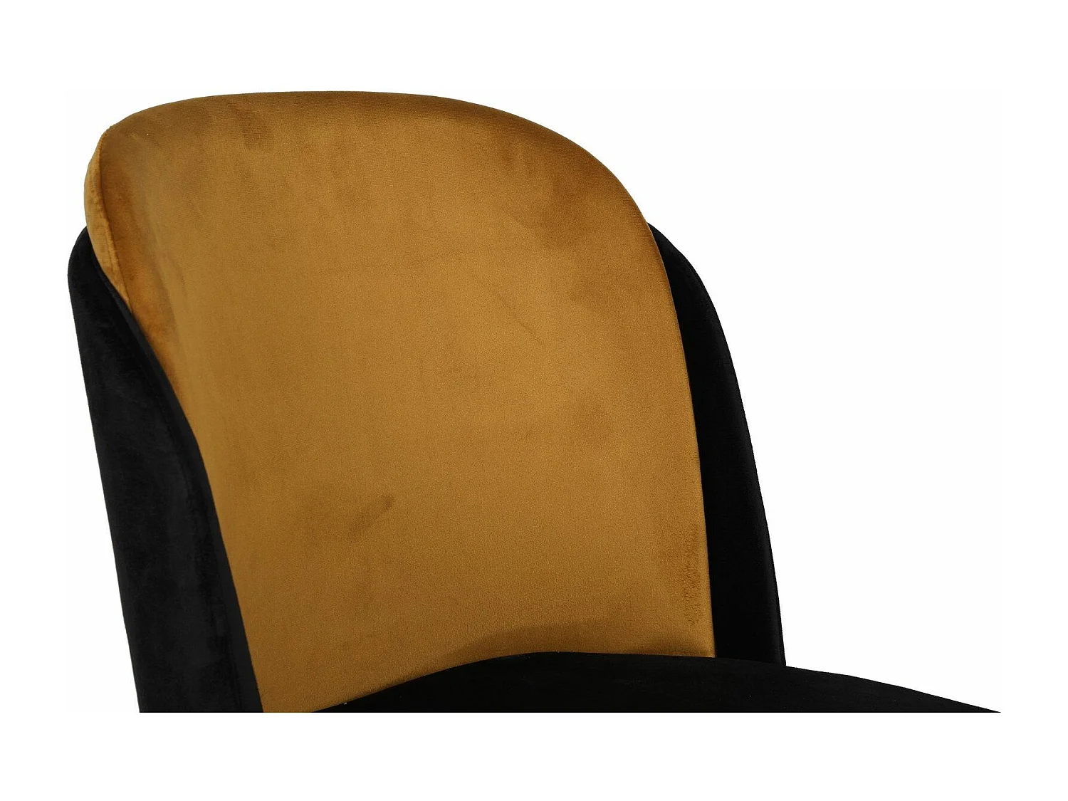 Lot de 2 chaises Kymil Métal Noir et Velours Or et Noir