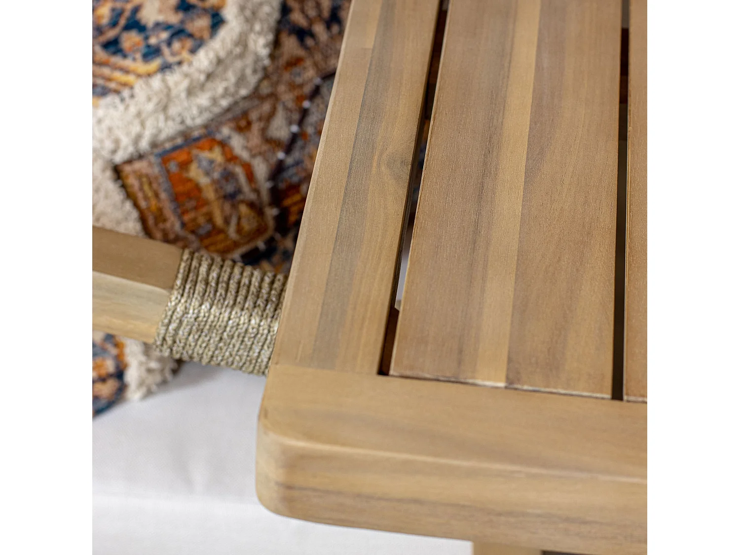 Now's Home - Ensemble De Jardin Table Et Chaises En Bois D'acacia 6 Places