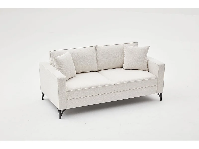 Sofá Altadena 384, De color marrón claro, 180x91x83cm, Tapiz, Patas: Metal