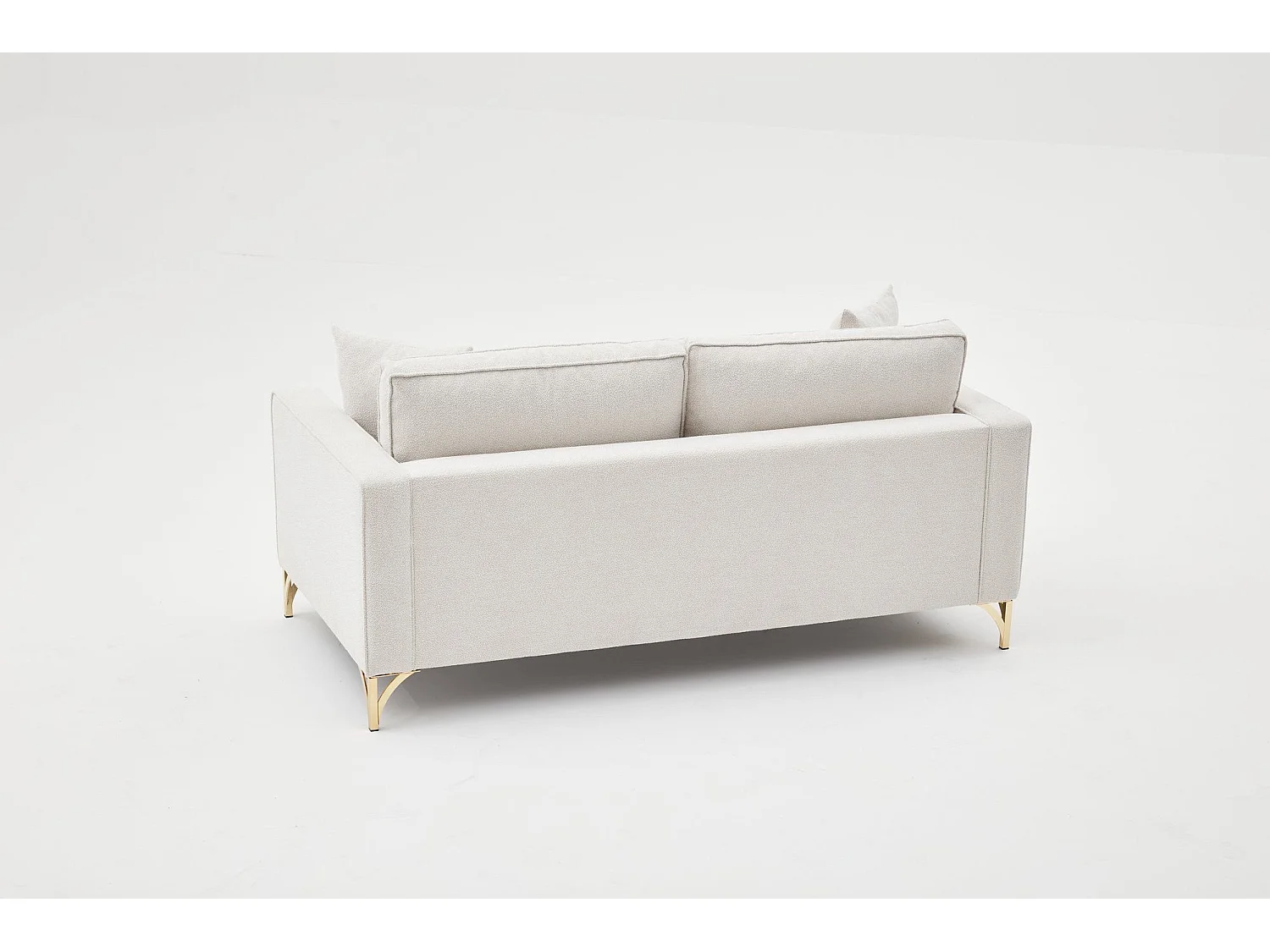 Sofá Altadena 384, De color marrón claro, 180x91x83cm, Tapiz, Patas: Metal