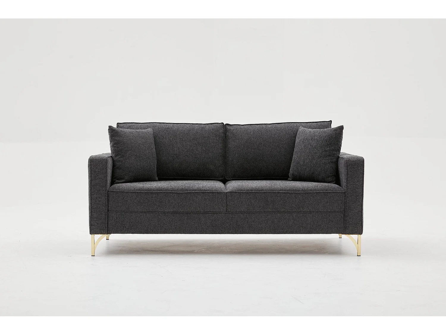 Sofá Altadena 384, Gris, 180x91x83cm, Tapiz, Patas: Metal