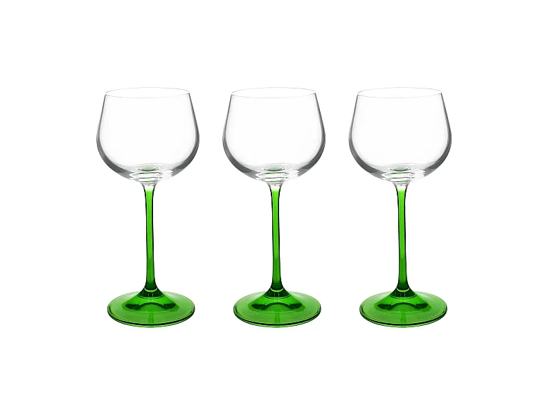 Novastyl - Lot De 3 Verres A Pied Vin Du Rhin 16.5cl En Cristallin