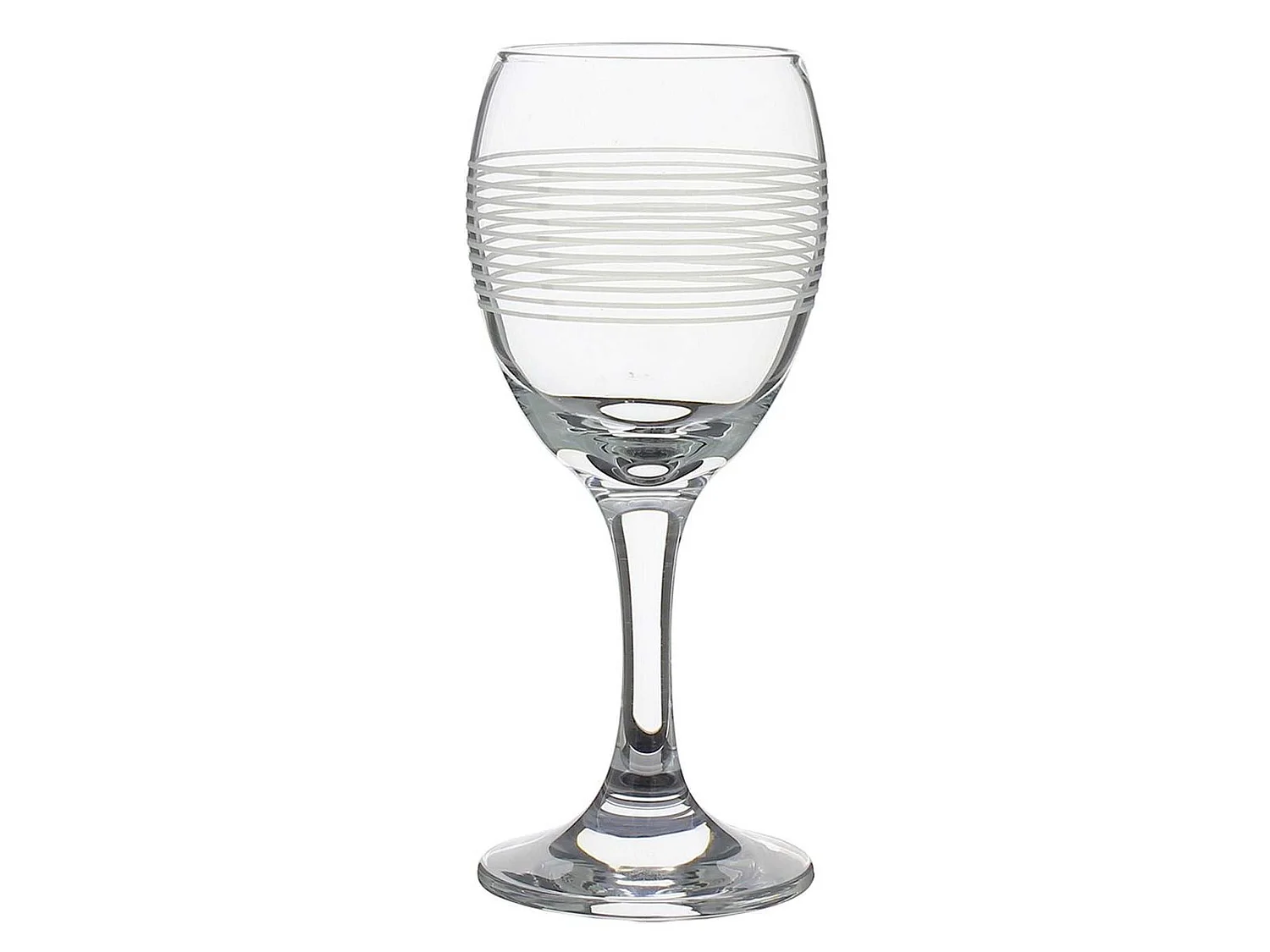 Novastyl - Lot 6 Verres A Pied Vin Graphisme 20.5cl Satine Mat