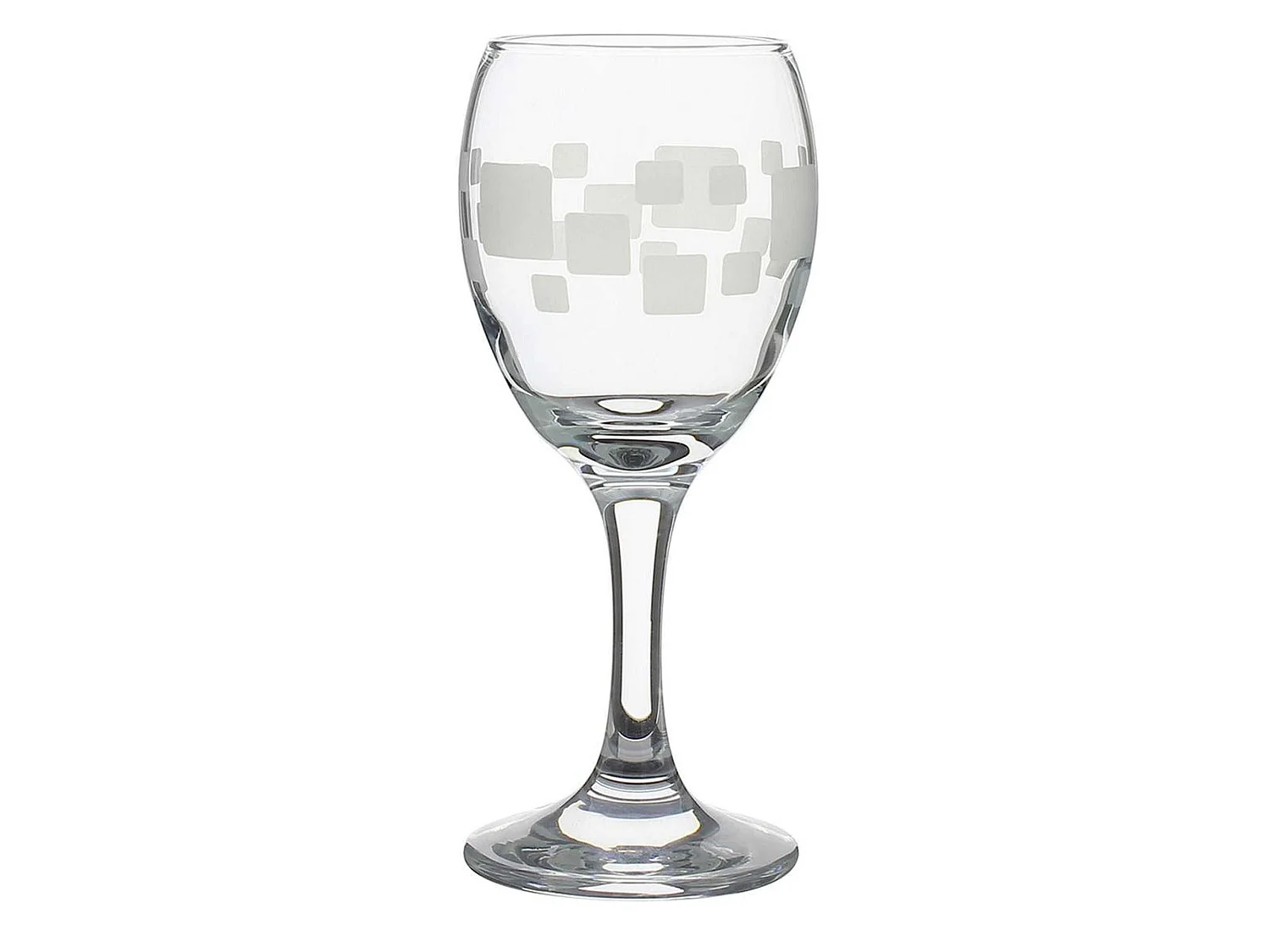 Novastyl - Lot 6 Verres A Pied Vin Graphisme 20.5cl Satine Mat