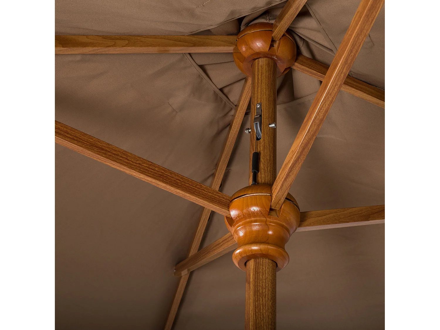 Now's Home - Parasol En Aluminium Et Toile Taupe 200cm