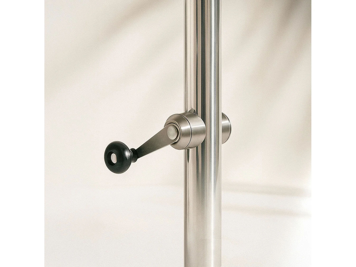 Now's Home - Parasol En Aluminium Et Toile Noire 200cm