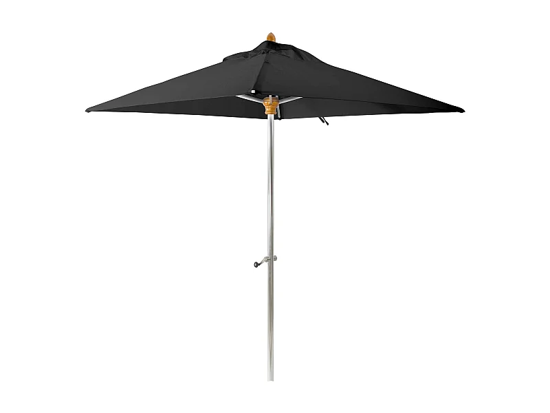 Now's Home - Parasol En Aluminium Et Toile Noire 200cm