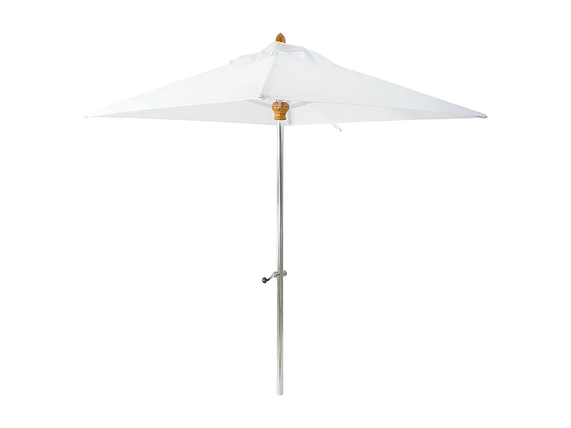 Now's Home - Parasol En Aluminium Et Toile Blanc 200cm